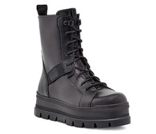UGG SHEENA BLACK 1112397 Damen Stiefel Wasserdichte Leder Platea Biker Boots 38