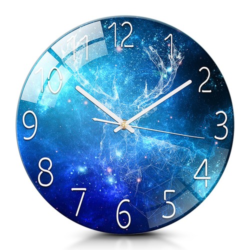 Ivoq lautlose wanduhr blau - lautlose, –