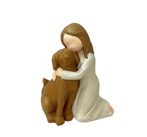 Emotionale dekofigur mit hund - emotionale,