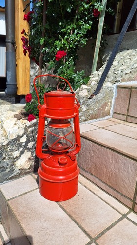 Petroleumlampe rot original - petroleumlampe,