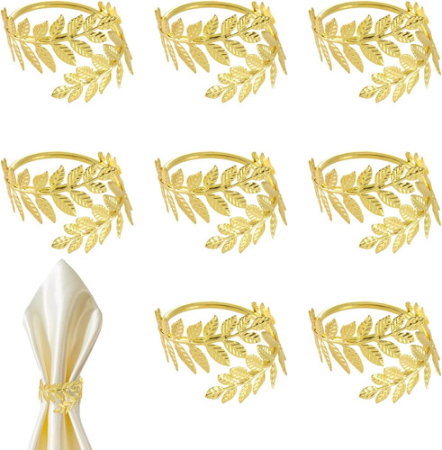 Serviettenringe gold stück - serviettenringe, 8