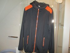 Gr. 158 - 164 schwarze Kapuzenjacke Sweatjacke Trainingsjacke YIGGA Kids Unisex