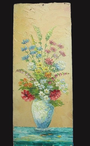 Gemälde vase sinnliche blumen - gemälde,
