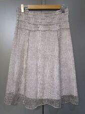 Just B Seidenrock Weiß Braun