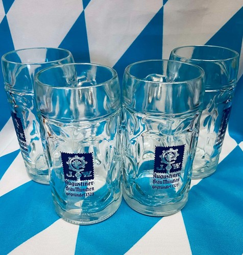 Glaskrug augustiner bräu - 4x,