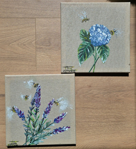 Acrylbilder 2er set natur