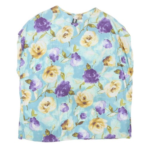 Damen blau gelb floral - blau, &