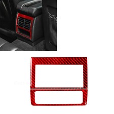 2 Stück Rot Kohlefaser Rücksitz Lüftungsschlitz verkleidung Für BMW 5er E39