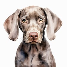 Wandtattoo Aufkleber Weimaraner Welpe Wandaufkleber 18X18cm Groß