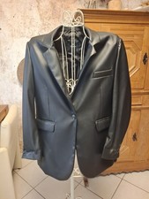 Damen Kunstleder Blazer Schwarz "Neu" Gr. 44