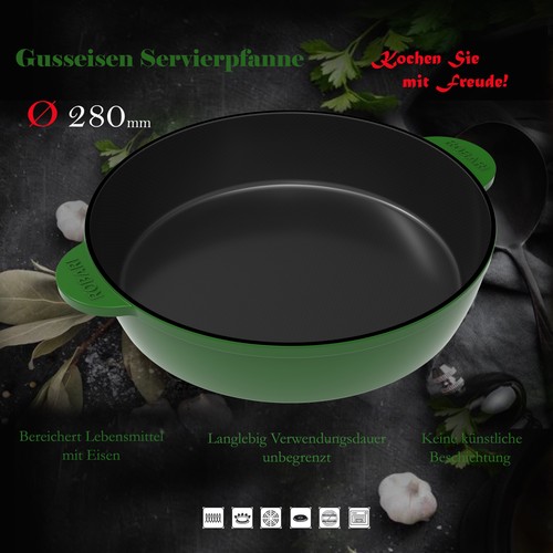 Gusseisen pfanne servierpfanne - pfanne,