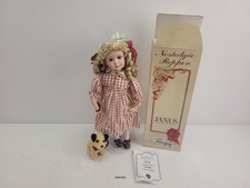 Sammelpuppe JANUS Nostalgie-Puppe Svenja Porzellan Garantie-Urkunde OVP #259162
