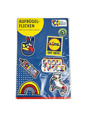 Lidl 50 Jahre Aufbügelflicken Limited Edition Fan-Kollektion Bügeln oder Nähen