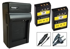 2x Akku + Ladegerät für Olympus D-SLR E-400, E-410, E-420, E-450, E-620 - BLS-1