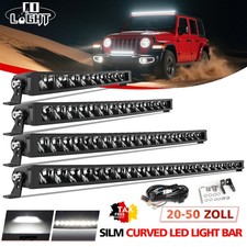 Curved LED Light Bar 20-50 Zoll Lichtbalken Arbeitsscheinwerfer Offroad Auto 12V
