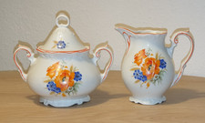Victoria Karlsbad 1935 Porzellan Zuckerdose & Milchkanne Vintage 