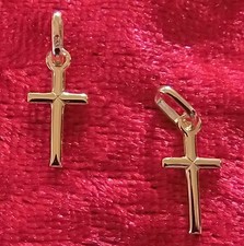 Kreuz Anhänger Echt Gold 333 Gelbgold Kettenanhänger Kommunion Taufe Hochzeit 