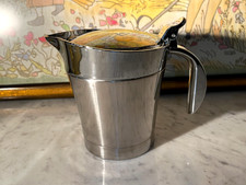 Isolierte Sauciere TCM Thermoskanne Soßen Milch Kaffee Tchibo Tee 14cm Silber