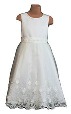 Blumenmädchenkleid Kommunion creme 4, 5, 6, 7, 8, Jahre MASSTABELLE BEACHTEN