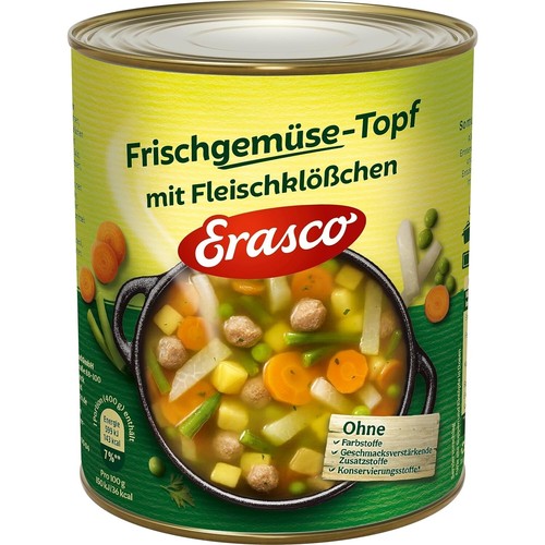 Erasco frischgemüse topf - frischgemüse, mit