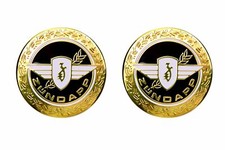 Set Zündapp Emblem Motiv "Lorbeer", Gold, Schwarz für den Tank  