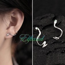 Echt 925 Sterling Silber * Ohrschmuck Ohrbügel Ohrstecker * Schlange Gewunden