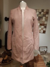 Mantel knielang Damen, Stehkragen, Taschen, alt rosa, Gr. M, Only