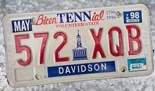 Kennzeichen License Plate United States Tennessee Bicentennial Davidson