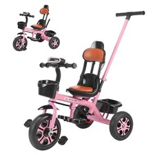 OYAJIA® Dreirad 3-in-1 Kinderdreirad Kinder Lenkstange Fahrrad Baby Kinderwagen