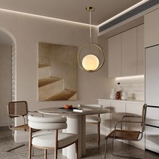 LQWELL® Globe Pendelleuchte Hängeleuchte G9, 25W,Modern Kugelglas Lampenschirm