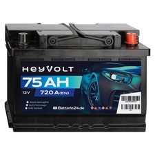 HeyVolt 75Ah Autobatterie 12V
