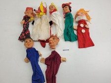 Konvolut 7 Handpuppen Kasper Prinzessin Fuchs Teufel Vintage DDR 20cm #2511114