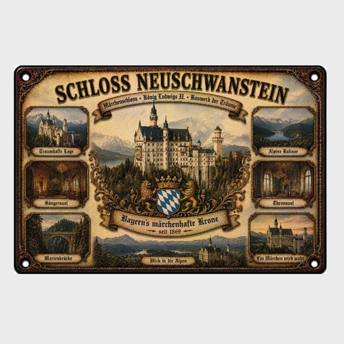 Blechschild schloß - blechschild,