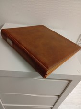 LINDNER - Ringbinder braun komplett mit Innenblättern und Blatthebern genarbt