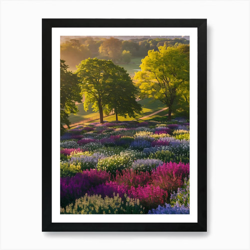 Feld der blumen kunstdruck - feld,