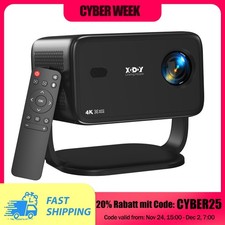XGODY 4K Beamer Projektor 25000 lumen LED WiFi Android HDMI Heimkino Autofokus