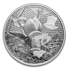 Niue 2 NZD Disney Scrooge McDuck / Dagobert Duck 2025 - 1 Oz Silber
