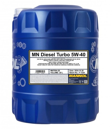 Mannol diesel turbo 20l - diesel, 5w-40
