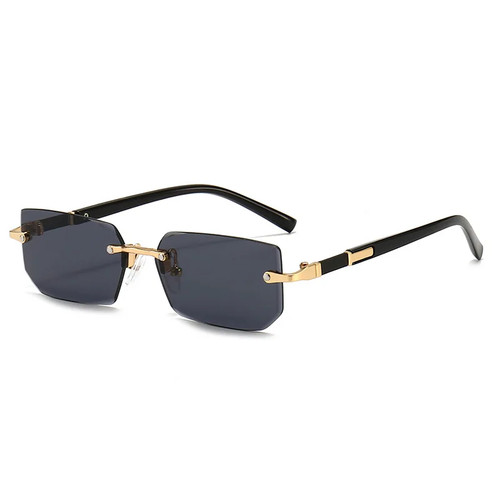 Randlose rechteck sonnenbrille - randlose,