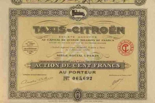 Taxis citroën gründeraktie - taxis,