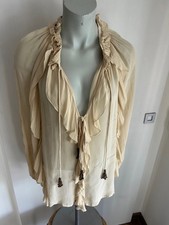 Zara Boho Tunika Bluse beige Gr.M NEU mit Etikett