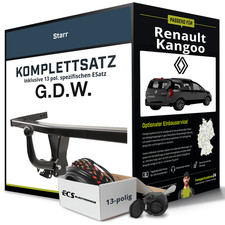 Anhängerkupplung starr für RENAULT Kangoo +E-Satz (AHK+ES)