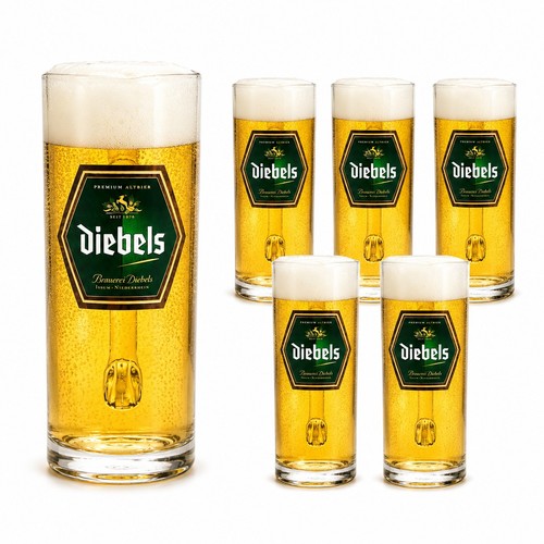 Diebels bierkrug glas krug - diebels,