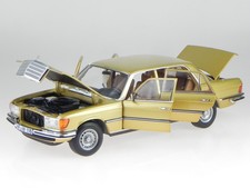 Mercedes W116 450 SEL 6.9 S-Klasse inka gold met Modellauto Norev 1:18