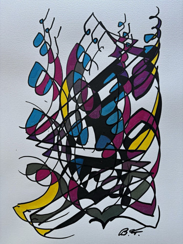 Abstraktes buntes gemälde - abstraktes,