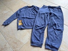 Schlafanzug Frottee Blau Löwe