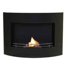 Wandkamin Bioethanol 63x45x15,5 cm – schwarz