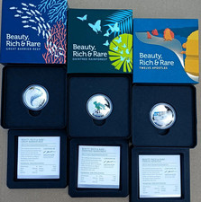 Beauty, Rich & Rare SILBER 999,9 PERTH MINT AUSTRALIA  2022 & 2023 Set - 3* 1 oz