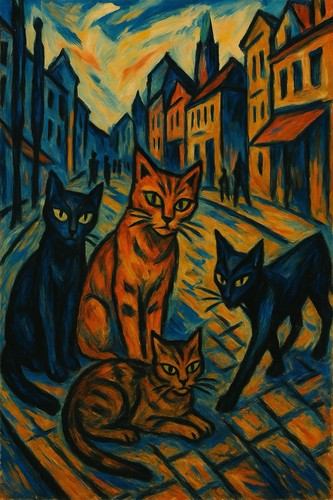 Katzen stil ernst ludwig - katzen,
