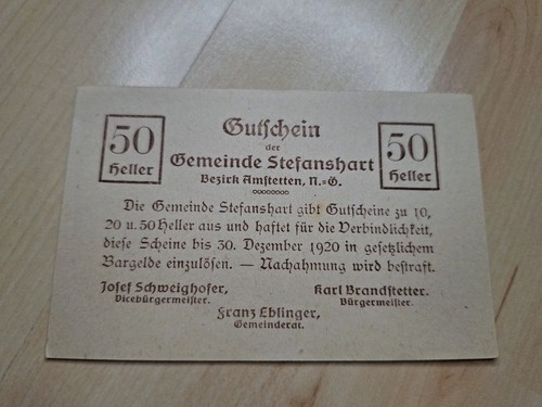 Notgeld stefanshart - notgeld,